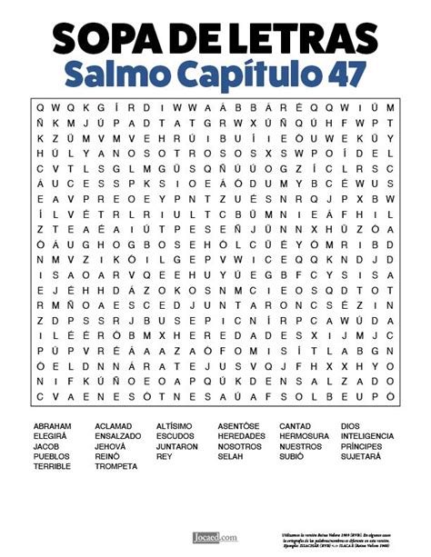 Sopa De Letras Salmos Cap Tulo Sopa De Letras Lecciones