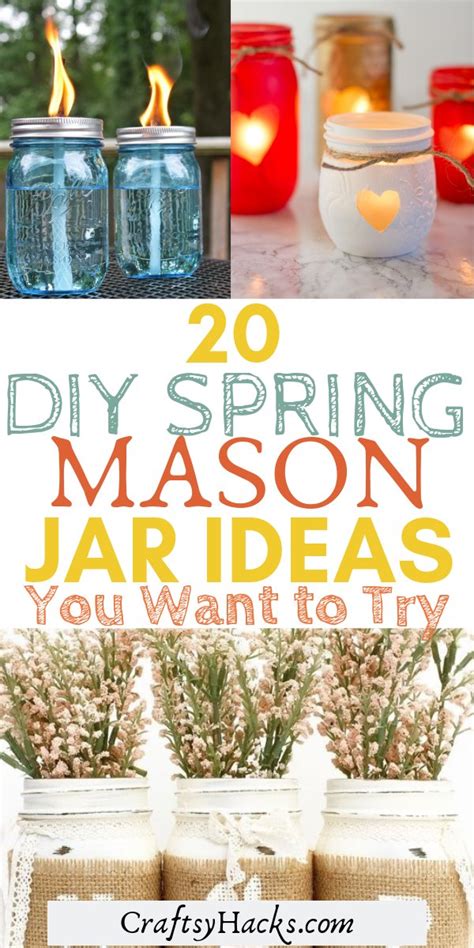 20 DIY Spring Mason Jar Ideas To Decorate Home Craftsy Hacks