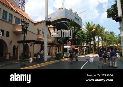 Tourists Visit Universal Studio Theme Park At Sentosa Island Singapore