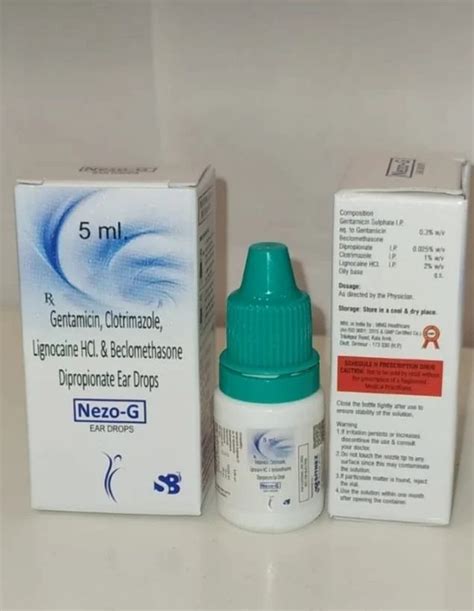 Gentamicin Clotrimazole Lignocaine Hcl Beclomethsone Dipropionate Ear