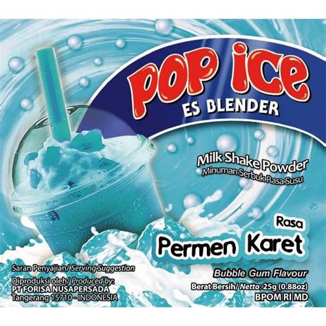 Jual Pop Ice Es Blender Sachet Minuman Serbuk Susu Gr Rasa Permen