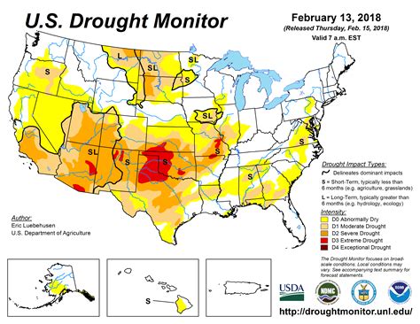 U.S. Drought Monitor Update for February 13, 2018 | National Centers ...