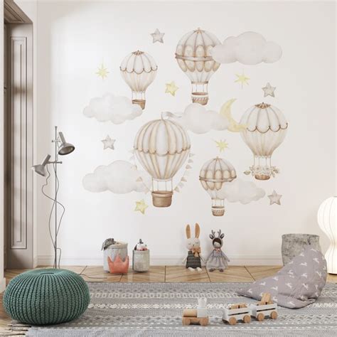 Hot Air Balloon Nursery Decal Etsy