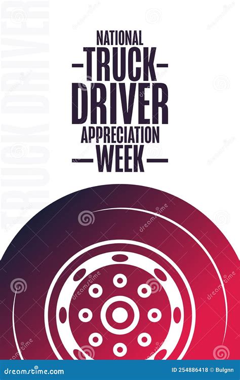 National Truck Driver Appreciation Week Holiday Concept Stock Vector