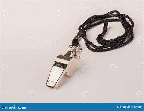 Sports Whistle Stock Image Image Of Silver Official 57058559