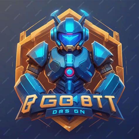 Premium Vector Robot Game Logo Design