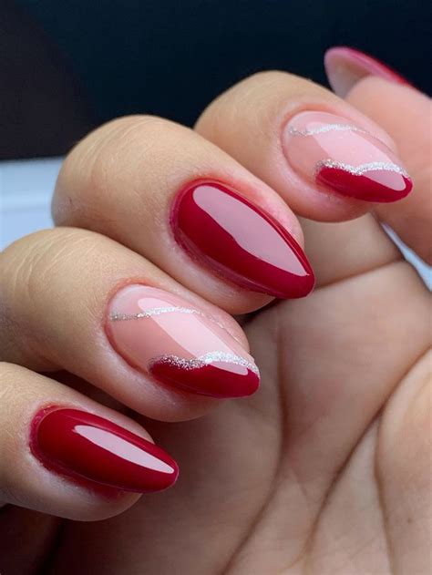 Pin by Kelly Estrella on Uñitas Red nails Simple nails Gel nails