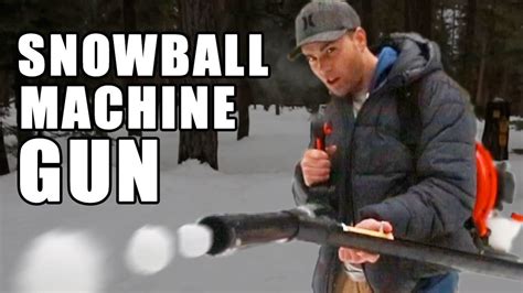 Make An Awesome Snowball Machine Gun Out Of A Landscaping Leaf Blower