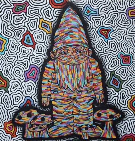 Prints Original Hand Painted Gnome Art Trippy Gnome Trippy Etsy