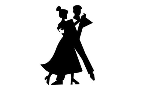 Couple Dancing Waltz Silhouette Svg Cut File By Creative Fabrica