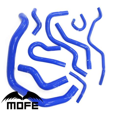 Mofe 9PCS Blue Water Coolant Heater Radiator Silicone Hose For Honda