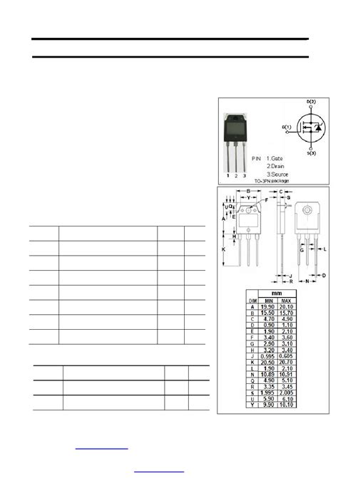 IRFP246 datasheet(1/2 Pages) ISC | isc N-Channel MOSFET Transistor