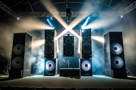 Premium Photo | Largescale sound system with multiple speakers and ...