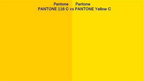 Pantone C Vs Pantone Yellow C Side By Side Comparison