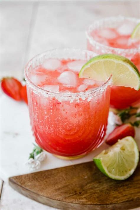 Strawberry Lime Mocktail Margarita Jar Of Lemons