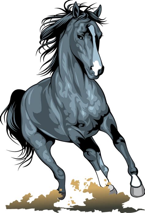 Realistic Running Horses Vector Graphics 01 Free Download