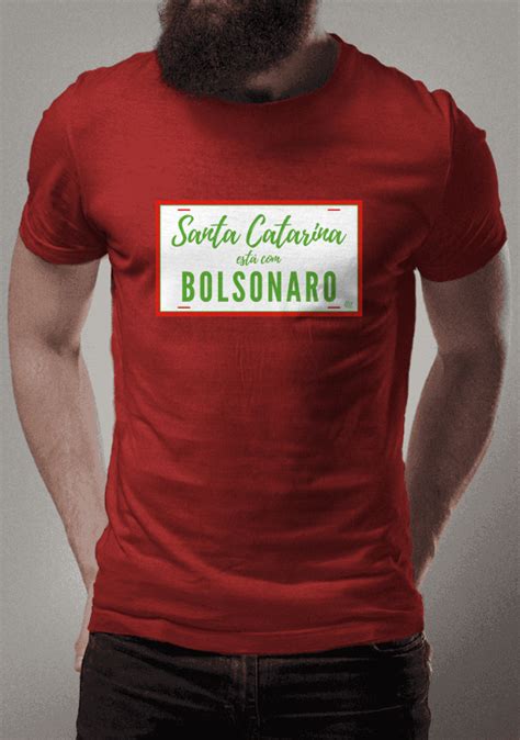 T Shirt Estonada Camiseta Bolsonaro Placa Santa Catarina R Em