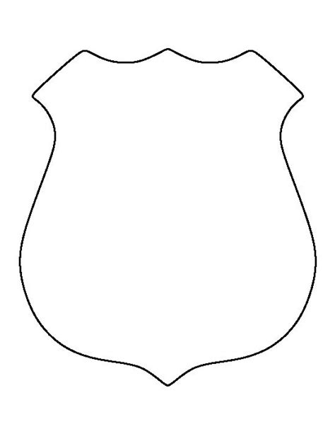 Police Badge Pattern Use The Printable Outline For Crafts Creating