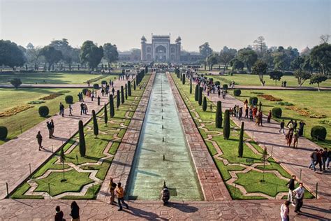 Taj Mahal S Garden India Agra A View From The Famous Taj Flickr