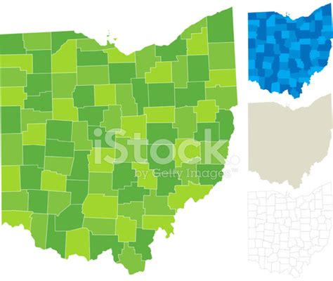 Ohio County Map Stock Photo Royalty Free Freeimages