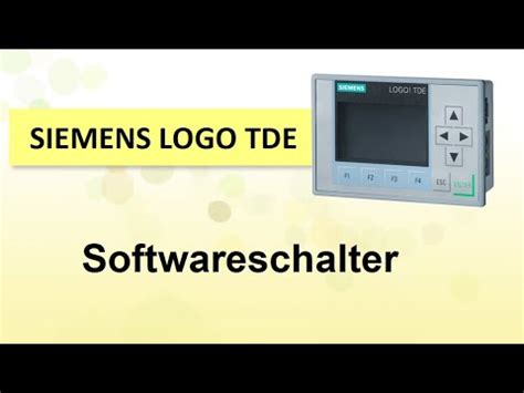 Siemens Logo Display Und Tde Softwareschalter Programmieren Und