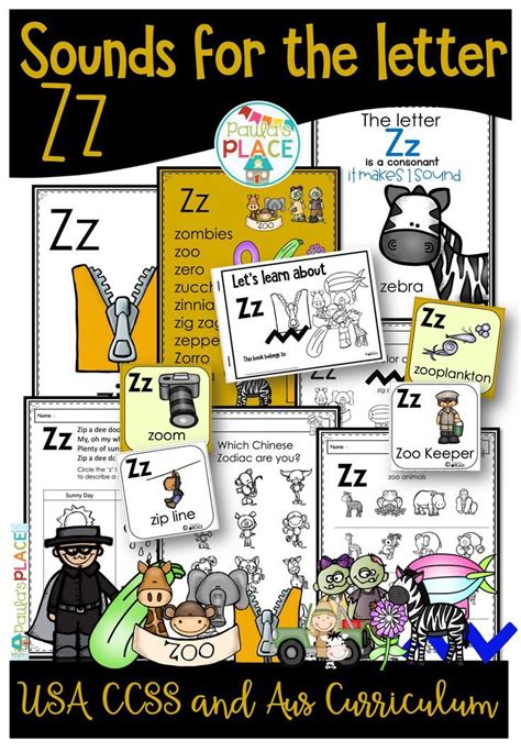 Phonics Lets Look At The Letter And Sounds For Zz Phonics Printables