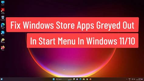 Fix Windows Apps Greyed Out In Start Menu In Windows 11 10 YouTube