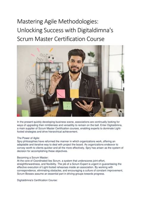 Ppt Scrum Master Certification Course Powerpoint Presentation Free Download Id 13162102