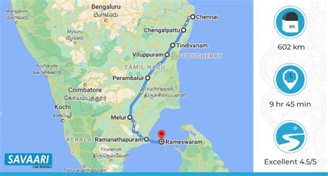 Chennai to Rameshwaram by Road - Distance, Time and Useful Travel ...