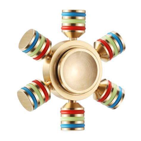 6 Sided Metallic Fidget Spinner ToysOXO Wholesale And Retail Toys