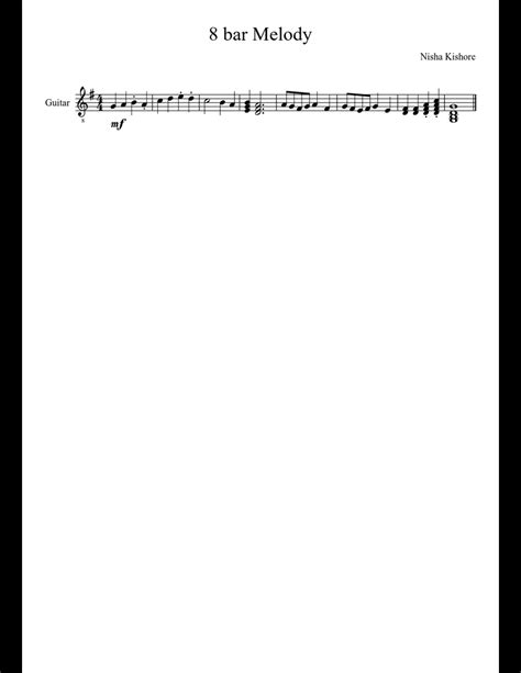 8 Bar Melody Sheet Music Download Free In Pdf Or Midi