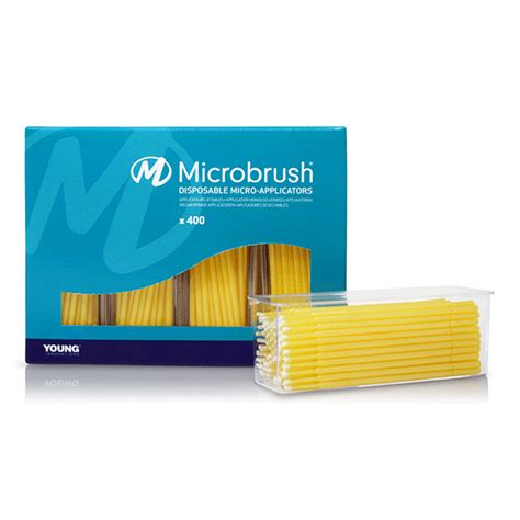 Microbrush Plus Micro Applicators Fine Yellow Pk Net