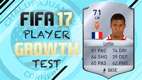 FIFA 17 Kylian Mbappe Lottin Growth Test Gameplay YouTube