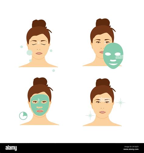 Steps How To Apply Facial Mask Beauty Fashion Girl Apply Facial Mask