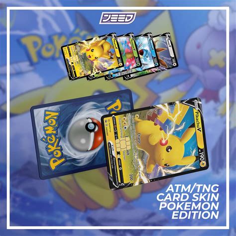 Pokemon Tcg Atm Bank Debit Credit Card Touch N Go Sticker Cover