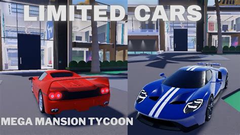 Mega Mansion Tycoon Limited Cars Update In Mega Mansion Tycoon Roblox