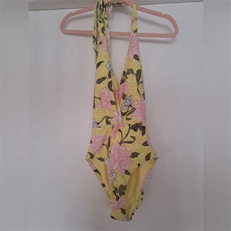 Seafolly Swim Seafolly Boheme Yellow Floral Swimsuit Sz 6 Poshmark