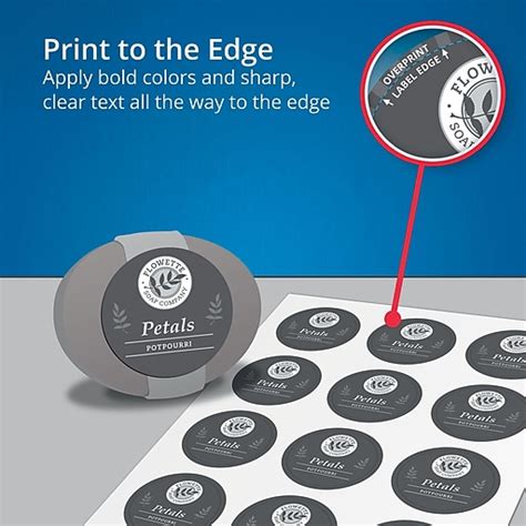 Avery Print To The Edge Textured Matte White Oval Labels 2 X 3 13