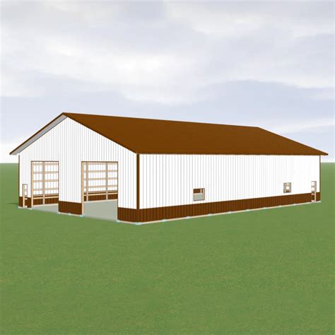 60 X 80 Pole Barn Kit - Concrete Pier System