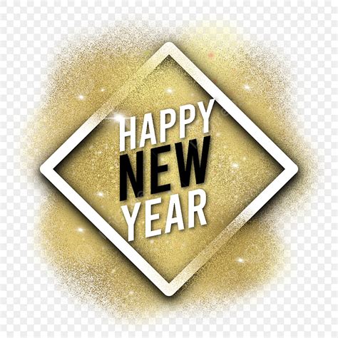 Happy New Year Text Hd Transparent Happy New Year Text On Golden