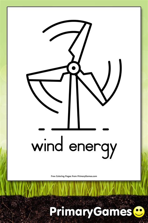 Wind Turbine Coloring Page