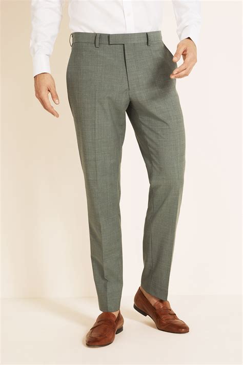 Moss 1851 Performance Tailored Fit Light Green Trousers