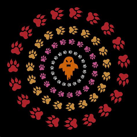 Paw Ghost Halloween Digital Art By Gan Gan Ardiansyah Fine Art America