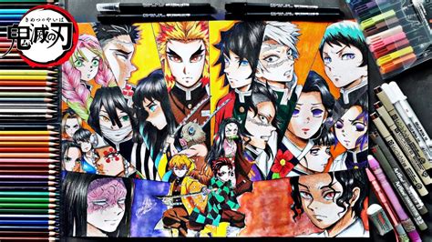 Speed Colouring Kimetsu No Yaiba🗡️👺 Youtube