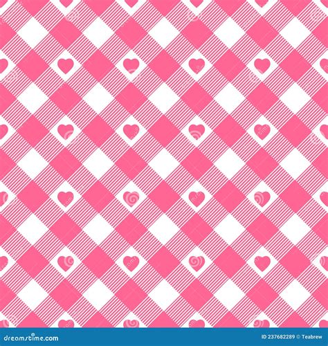 Cute Bright Gingham Seamless Pattern Vector Illustration Stock