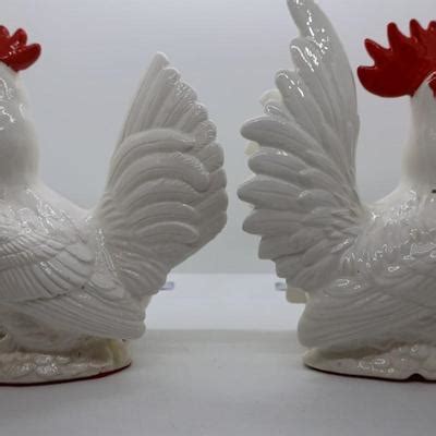 Vintage Ceramic Rooster Hen Figurines EstateSales Org