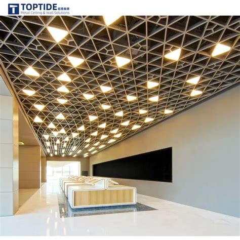 Easy Install Decorative Aluminum Open Cell Grid Metal Ceiling For