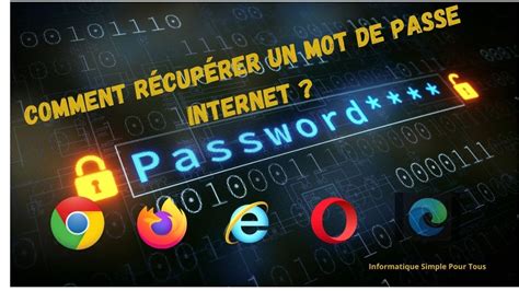 Comment R Cup Rer Un Mot De Passe Internet Youtube