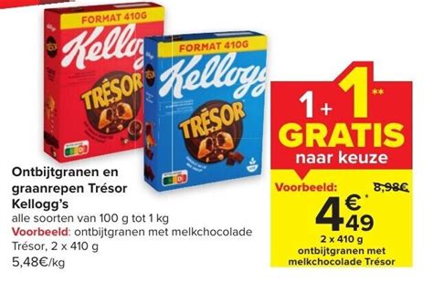 Kelloog S Ontbijtgranen Met Melkchocolade Tresor X G Gratis