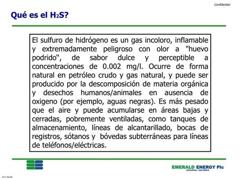 Ppt Sulfuro De Hidrogeno H2s Powerpoint Presentation Id4517815